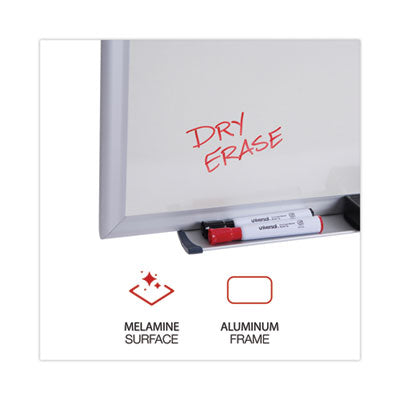 Universal® Deluxe Melamine Dry Erase Board, 48 x 36, Melamine White Surface, Silver Aluminum Frame Flipcost Flipcost