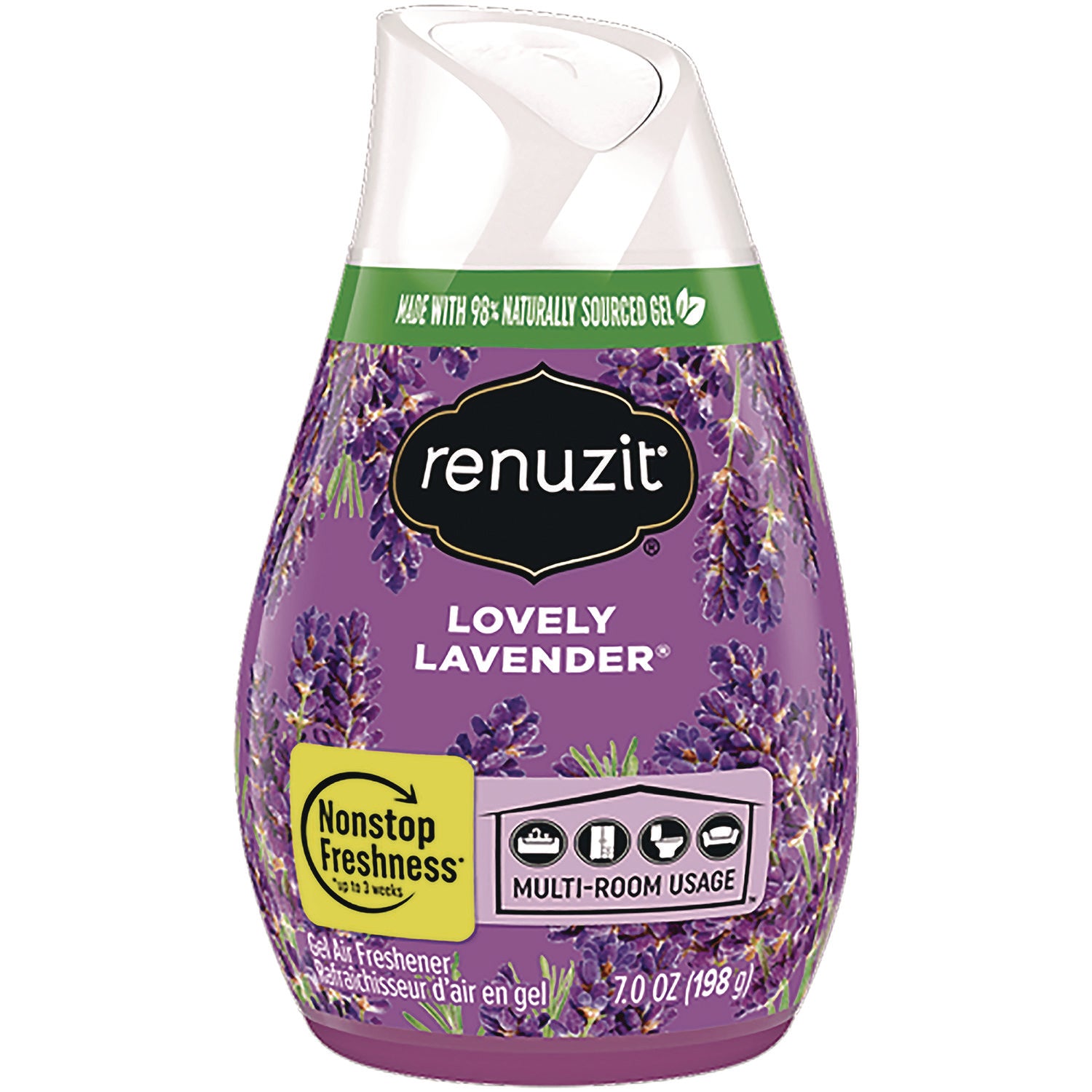 Adjustables Air Freshener, Lovely Lavender, 7 Oz Cone, 12 Carton