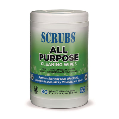 SCRUBS® Multi-Surface Wipes, 9 x 12, Citrus Scent, White, 80 Wipes/Canister, 6 Canisters/Carton Flipcost Flipcost