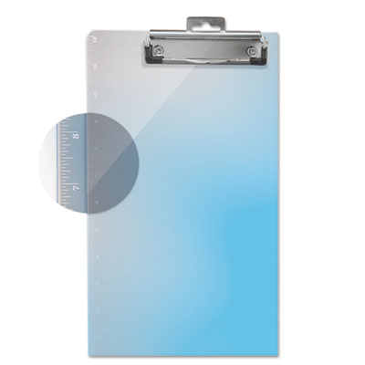 Officemate Plastic Clipboards with 12" Ruler Markings, 0.5" Clip Capacity, Holds 8.5 x 11 Sheets, Clear - Flipcost