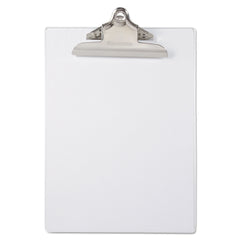 Saunders Recycled Plastic Clipboard with Ruler Edge, 1" Clip Capacity, Holds 8.5 x 11 Sheets, Clear - Flipcost