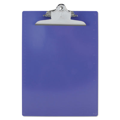 Saunders Recycled Plastic Clipboard with Ruler Edge, 1" Clip Capacity, Holds 8.5 x 11 Sheets, Purple - Flipcost