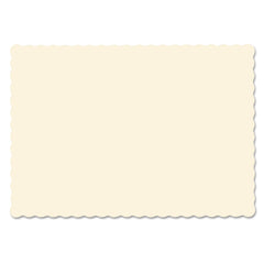 Solid Color Scalloped Edge Placemats, 9.5 x 13.5, Ecru, 1000/Carton Flipcost Flipcost