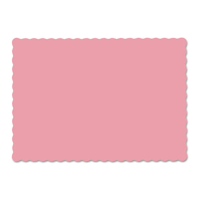 Solid Color Scalloped Edge Placemats, 9.5 x 13.5, Dusty Rose, 1000/Carton Flipcost Flipcost