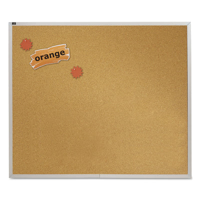 Quartet® Natural Cork Bulletin Board, 48 x 48, Tan Surface, Anodized Aluminum Frame - Flipcost