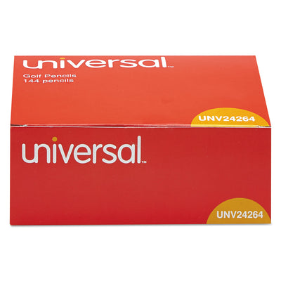 UNV24264 Universal™ Golf and Pew Pencil, HB (#2), Black Lead, Yellow Barrel, 144/Box - Flipcost
