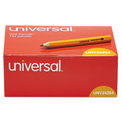 UNV24264 Universal™ Golf and Pew Pencil, HB (#2), Black Lead, Yellow Barrel, 144/Box - Flipcost