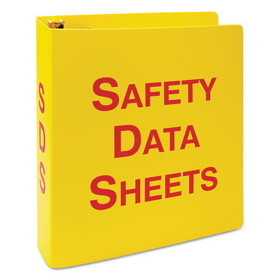 LabelMaster® GHS SDS Binder, 3 Rings, 2.5" Capacity, 11 x 8.5, Yellow/Red - Flipcost