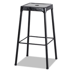 Bar-Height Steel Stool, Backless, Supports Up to 250 lb, 29" Seat Height, Black Flipcost Flipcost