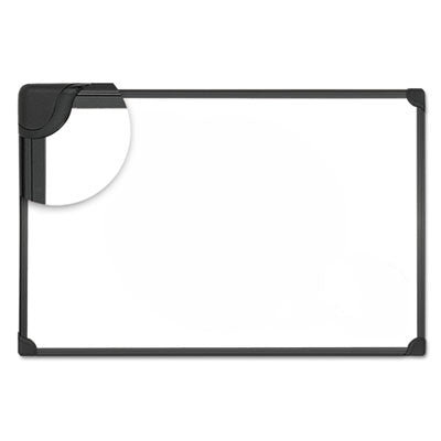 Universal® Design Series Deluxe Magnetic Steel Dry Erase Marker Board, 24 x 18, White Surface, Black Aluminum/Plastic Frame Flipcost Flipcost