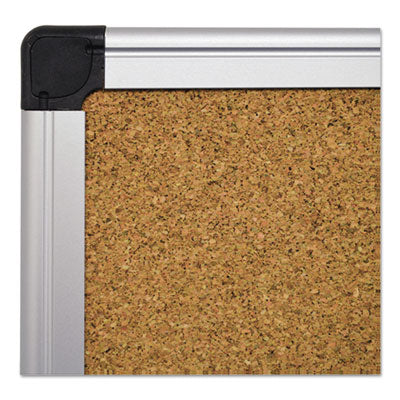 Value Cork Bulletin Board with Aluminum Frame, 24 x 36, Tan Surface, Silver Aluminum Frame Flipcost Flipcost