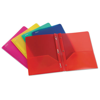 Oxford™ Two-Pocket Portfolio, Tang Fastener, 0.5" Capacity, 11 x 8.5, Assorted Colors, 25/Box Flipcost Flipcost
