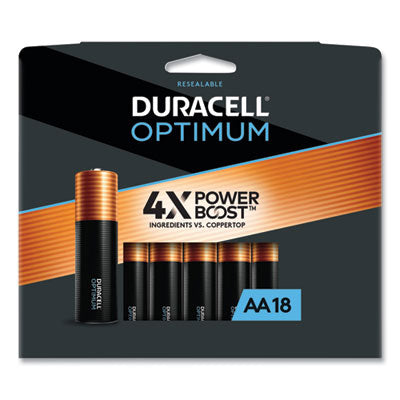 DURACELL PRODUCTS COMPANY Optimum Alkaline AA Batteries, 18/Pack - Flipcost