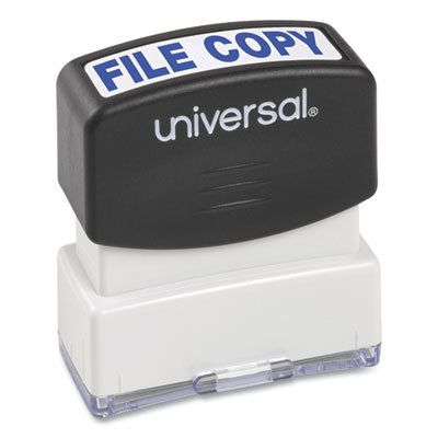 Universal® Message Stamp, FILE COPY, Pre-Inked One-Color, Blue - Flipcost