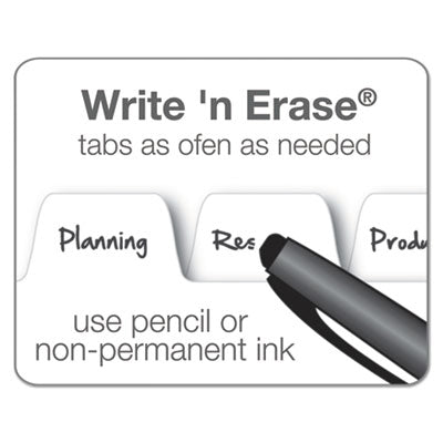 Write 'n Erase Tabloid Index Dividers, 8-Tab, 11 x 17, White, 1 Set Flipcost Flipcost