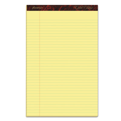 Gold Fibre Quality Writing Pads, Wide/Legal Rule, 50 Canary-Yellow 8.5 x 14 Sheets, Dozen Flipcost Flipcost