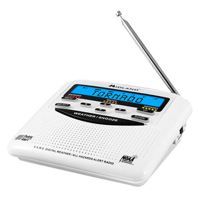 Midland® WR120 Emergency Weather Alert Radio, White Flipcost Flipcost