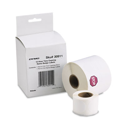 Visitor Management Time-Expiring Name Badges, Adhesive, 2.25" x 4", 250 Labels/Box Flipcost Flipcost