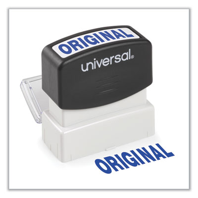 Universal® Message Stamp, ORIGINAL, Pre-Inked One-Color, Blue - Flipcost