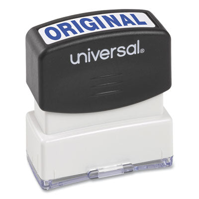 Universal® Message Stamp, ORIGINAL, Pre-Inked One-Color, Blue - Flipcost