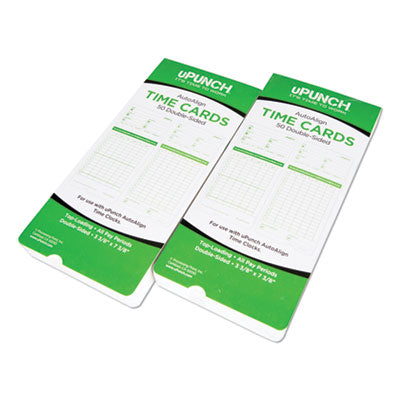 uPunch™ Time Clock Cards for uPunch HN1000/HN3000/HN3600, Two Sides, 7.5 x 3.5, 100/Pack - Flipcost