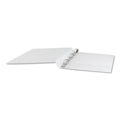 Universal® Deluxe Round Ring View Binder, 3 Rings, 1" Capacity, 11 x 8.5, White Flipcost Flipcost