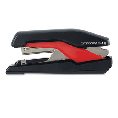 Omnipress SO60 Heavy-Duty Full Strip Stapler, 60-Sheet Capacity, Black/Red Flipcost Flipcost