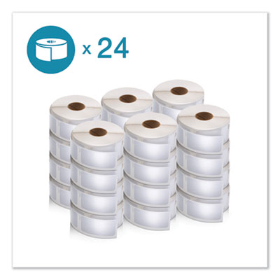 LW Multipurpose Labels, 1" x 2.13", White, 500 Labels/Roll, 24 Rolls/Box Flipcost Flipcost