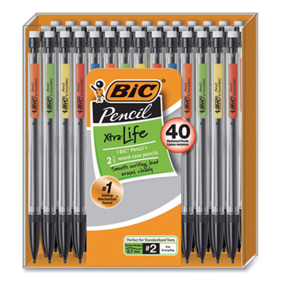 Xtra Smooth Mechanical Pencil, 0.7 mm, HB (#2), Black Lead, Clear Barrel, 40/Pack Flipcost Flipcost
