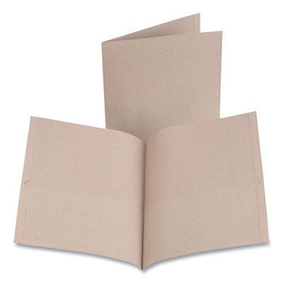 Oxford™ Earthwise by Oxford 100% Recycled Paper Twin-Pocket Portfolio, 100 Sheet Capacity, 11 x 8.5, Natural, 10/Pack - Flipcost