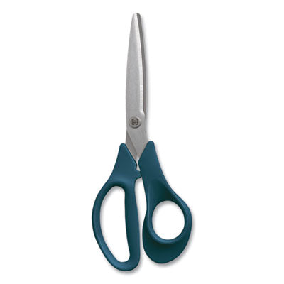 TRU RED™ Stainless Steel Scissors, 8" Long, 3.58" Cut Length, Green Straight Handle - Flipcost