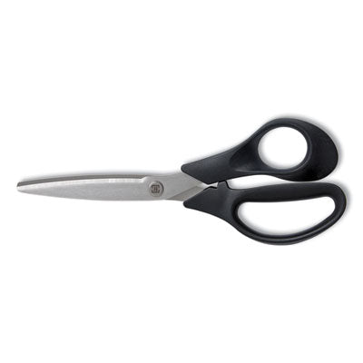 Stainless Steel Scissors, 7" Long, 2.64" Cut Length, Black Straight Handle Flipcost Flipcost