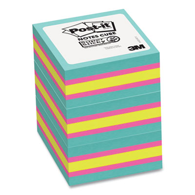 Post-it® Notes Super Sticky Self-Stick Notes Cube, 3" x 3", Bright Color Collection Colors, 360 Sheets/Pad, 3 Cubes/Pack - Flipcost