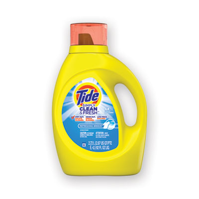 Tide® Simply Clean and Fresh Laundry Detergent, Refreshing Breeze, 64 Loads, 92 oz Bottle, 4/Carton - Flipcost