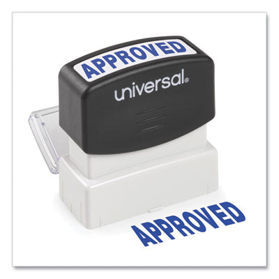 Universal® Message Stamp, APPROVED, Pre-Inked One-Color, Blue - Flipcost