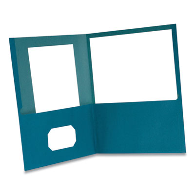 Oxford™ Earthwise by Oxford 100% Recycled Paper Twin-Pocket Portfolio, 100-Sheet Capacity, 11 x 8.5, Blue 10/Pack - Flipcost