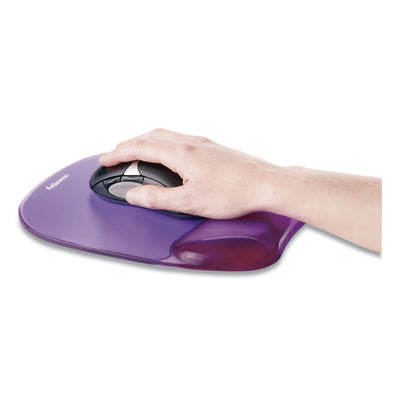 FELLOWES MFG. CO. Gel Crystals Mouse Pad with Wrist Rest, 7.87 x 9.18, Purple - Flipcost