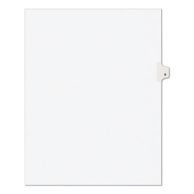 Preprinted Legal Exhibit Side Tab Index Dividers, Avery Style, 10-Tab, 9, 11 x 8.5, White, 25/Pack Flipcost Flipcost