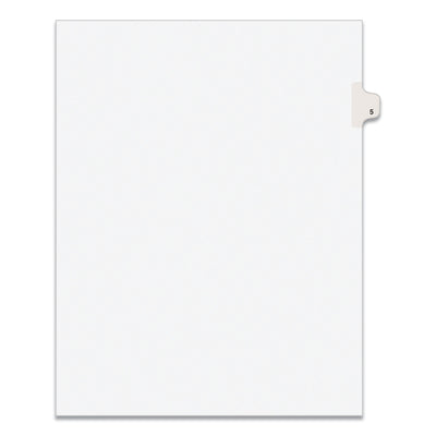 Preprinted Legal Exhibit Side Tab Index Dividers, Avery Style, 10-Tab, 5, 11 x 8.5, White, 25/Pack Flipcost Flipcost