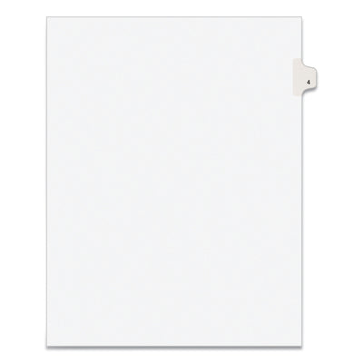 Preprinted Legal Exhibit Side Tab Index Dividers, Avery Style, 10-Tab, 4, 11 x 8.5, White, 25/Pack Flipcost Flipcost