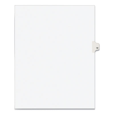 Preprinted Legal Exhibit Side Tab Index Dividers, Avery Style, 10-Tab, 10, 11 x 8.5, White, 25/Pack Flipcost Flipcost
