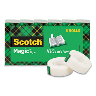 Scotch® Magic Tape Refill, 1" Core, 0.75" x 22.2 yds, Clear, 6/Pack - Flipcost