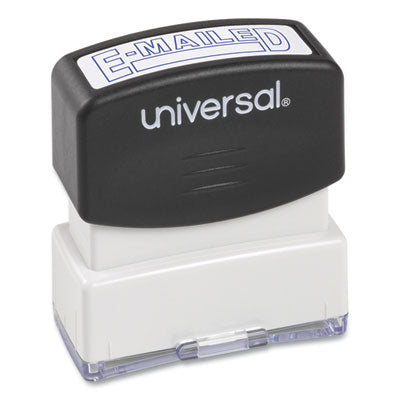 Universal® Message Stamp, E-MAILED, Pre-Inked One-Color, Blue - Flipcost