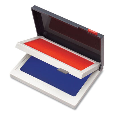Two-Color Felt Stamp Pads, 4.25" x 3.75", Blue/Red Flipcost Flipcost
