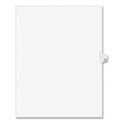 Preprinted Legal Exhibit Side Tab Index Dividers, Avery Style, 10-Tab, 12, 11 x 8.5, White, 25/Pack Flipcost Flipcost