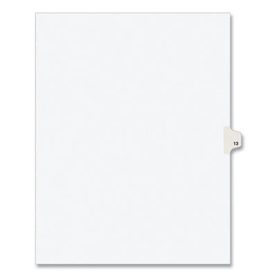Preprinted Legal Exhibit Side Tab Index Dividers, Avery Style, 10-Tab, 13, 11 x 8.5, White, 25/Pack Flipcost Flipcost