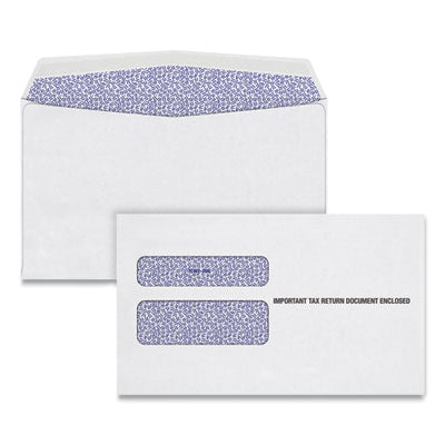 W-2 Laser Double Window Envelope, Commercial Flap, Gummed Closure, 5.63 x 9, White, 24/Pack Flipcost Flipcost