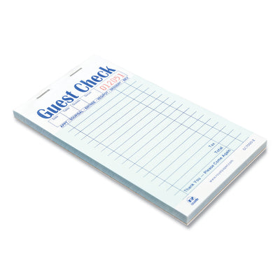AMERCAREROYAL Guest Check Pad, 17 Lines, Two-Part Carbonless, 3.6 x 6.7, 50 Forms/Pad, 50 Pads/Carton - Flipcost