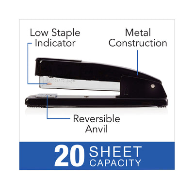 Commercial Desk Stapler Value Pack, 20-Sheet Capacity, Black Flipcost Flipcost