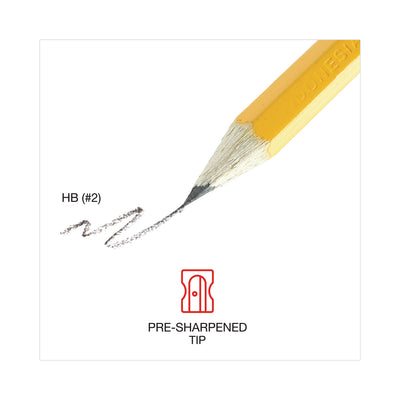 #2 Pre-Sharpened Woodcase Pencil, HB (#2), Black Lead, Yellow Barrel, 24/Pack Flipcost Flipcost